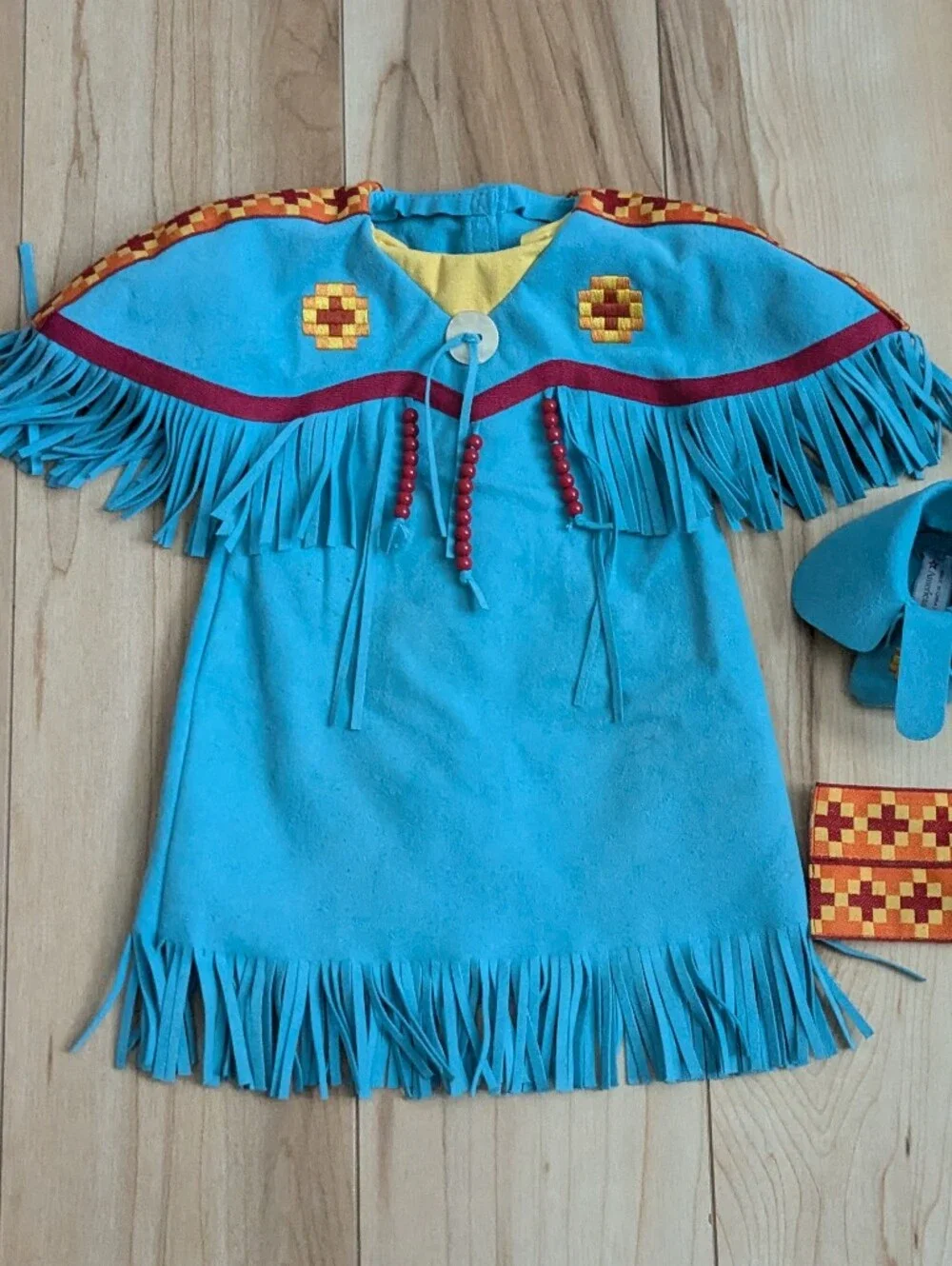 American Girl Kaya Turquoise Pow Pow Dress of Today II Complete Doll Outfit